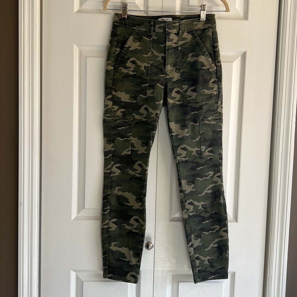 Y2K Inspired Nine West Camouflage Utility-Cargo Style Pants